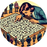 Lady from HR planning a learning journey