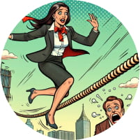 trust building is like walking on a tight rope which is a slippery noodle.