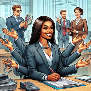 Rapport, multi tasking, hands, female